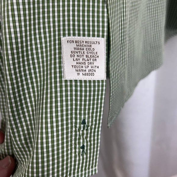 Peter Millar Seaside Finish Green Check Button Down Shirt - Picture 6 of 12
